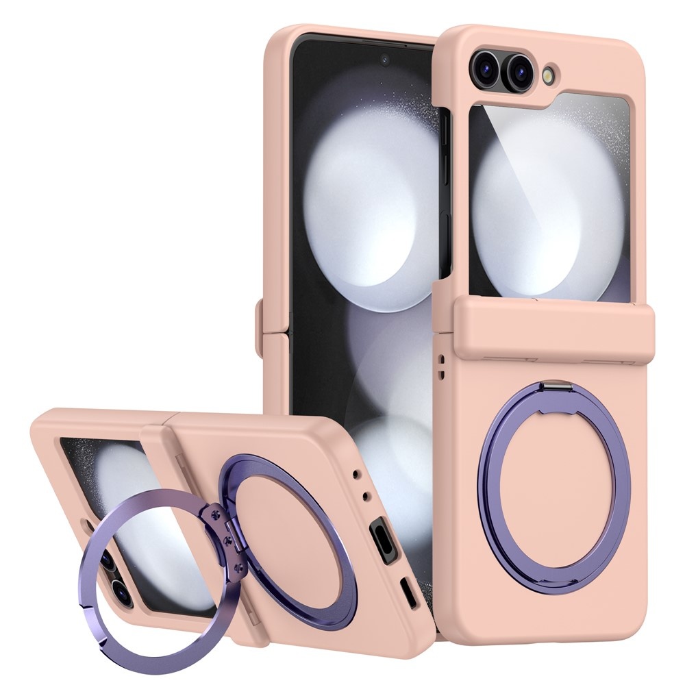 Lunso Samsung Galaxy Z Flip 7 backcover hoesje met MagSafe-ring - Lichtroze