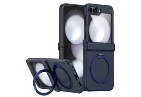 Lunso Samsung Galaxy Z Flip 7 backcover hoesje met MagSafe-ring - Donkerblauw