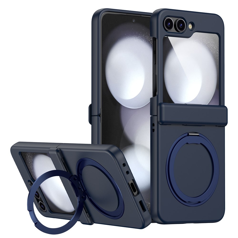 Lunso Samsung Galaxy Z Flip 7 backcover hoesje met MagSafe-ring - Donkerblauw