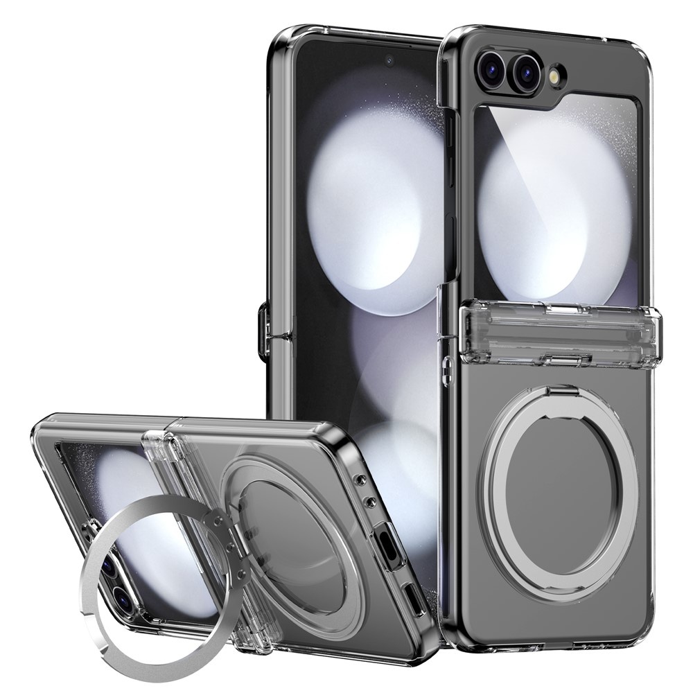 Lunso Samsung Galaxy Z Flip 7 backcover hoesje met MagSafe-ring - Transparant