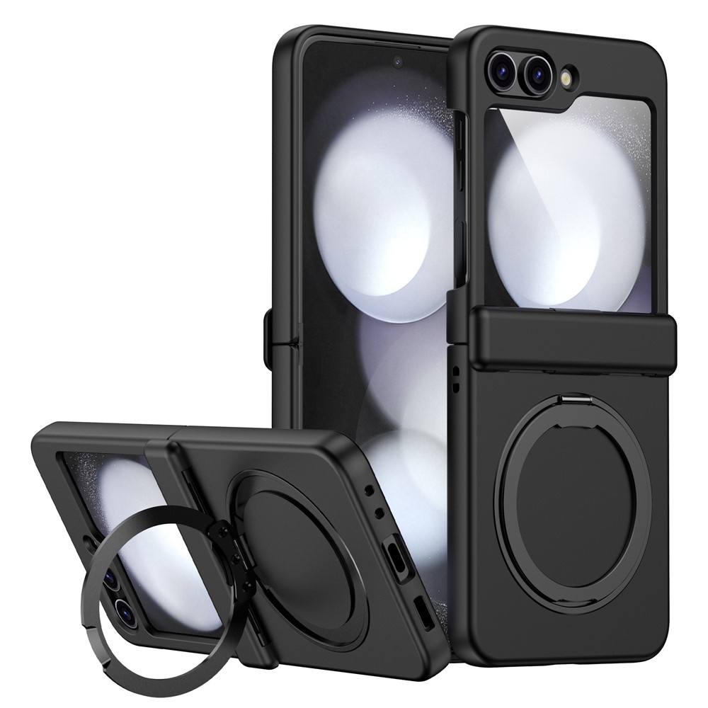Lunso Samsung Galaxy Z Flip 7 FE / Z Flip6 backcover hoesje met MagSafe-ring - Zwart