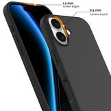 iPhone 17 Hoesje Flexibel siliconen Backcover met MagSafe ondersteuning - Zwart