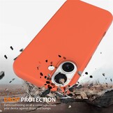 iPhone 17 Hoesje Flexibel siliconen Backcover met MagSafe ondersteuning - Oranje