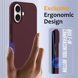 iPhone 17 Hoesje Flexibel siliconen Backcover met MagSafe ondersteuning - Bordeaux Rood