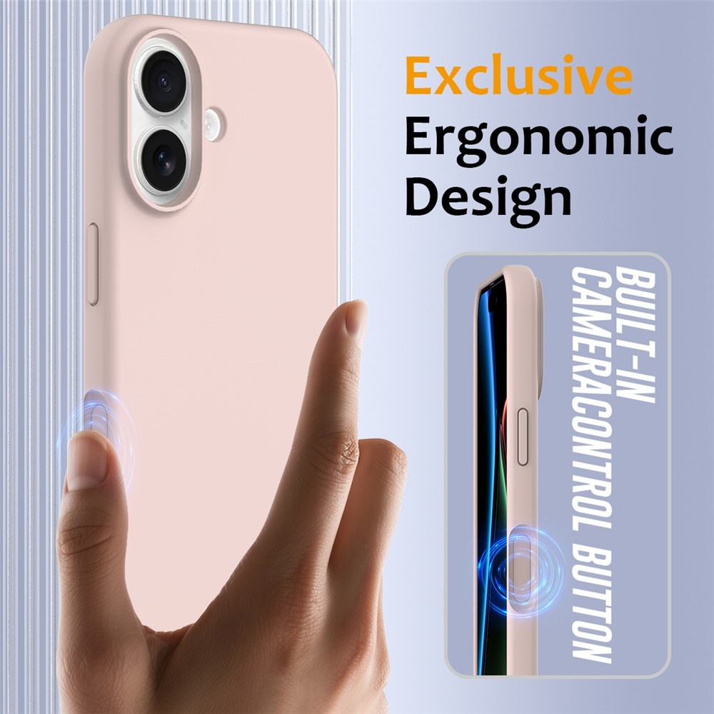 iPhone 17 Hoesje Flexibel siliconen Backcover met MagSafe ondersteuning - Lichtroze