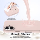 iPhone 17 Hoesje Flexibel siliconen Backcover met MagSafe ondersteuning - Lichtroze