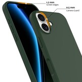 iPhone 17 Hoesje Flexibel siliconen Backcover met MagSafe ondersteuning - Groen