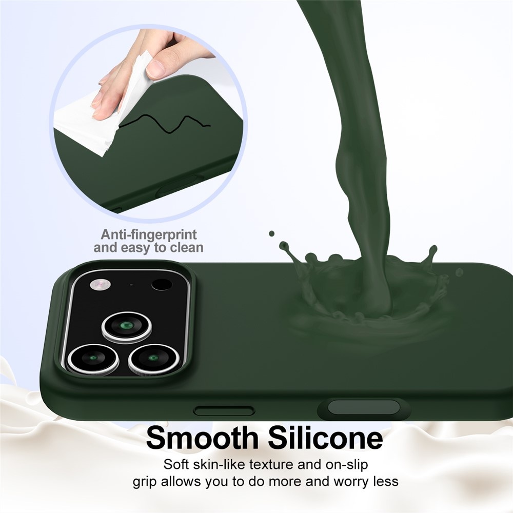 iPhone 18 Pro Max / iPhone 17 Pro Max Hoesje Flexibel siliconen Backcover met MagSafe ondersteuning - Groen