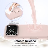 iPhone 18 Pro Max / iPhone 17 Pro Max Hoesje Flexibel siliconen Backcover met MagSafe ondersteuning - Lichtroze