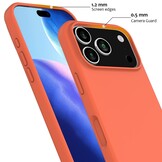 iPhone 17 Pro Max Hoesje Flexibel siliconen Backcover met MagSafe ondersteuning - Oranje