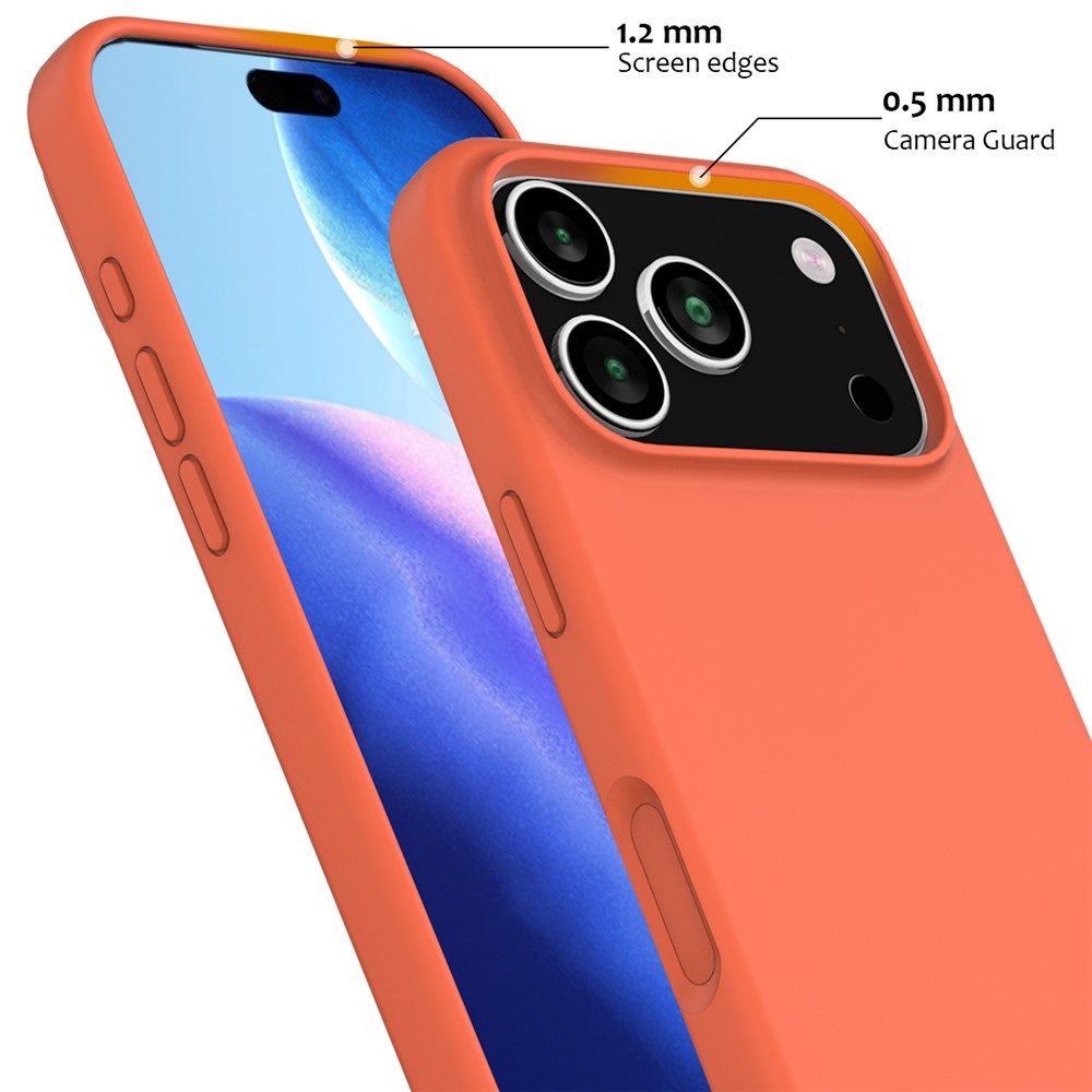 iPhone 18 Pro Max / iPhone 17 Pro Max Hoesje Flexibel siliconen Backcover met MagSafe ondersteuning - Oranje
