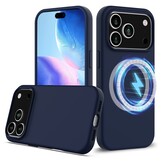 iPhone 18 Pro Max / iPhone 17 Pro Max Hoesje Flexibel siliconen Backcover met MagSafe ondersteuning - Donkerblauw