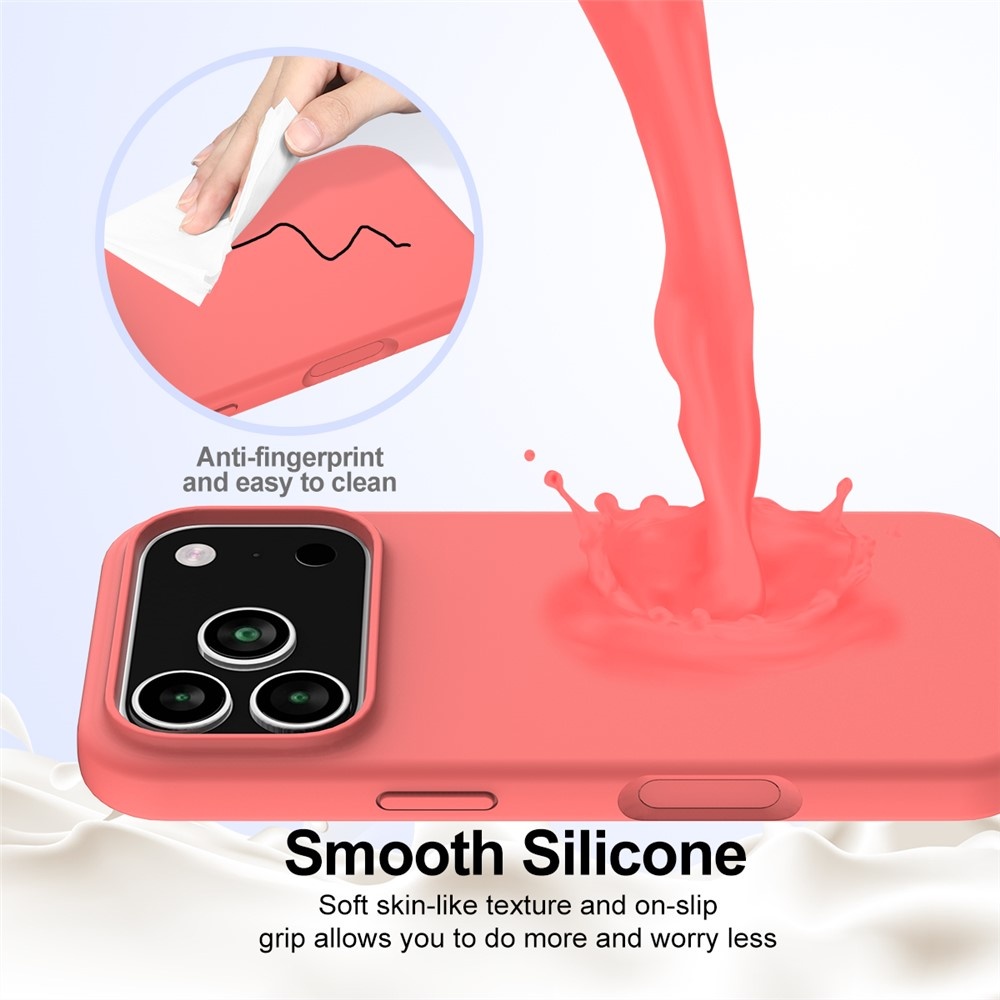iPhone 18 Pro Max / iPhone 17 Pro Max Hoesje Flexibel siliconen Backcover met MagSafe ondersteuning - Roze