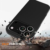 iPhone 17 Pro Max Hoesje Flexibel siliconen Backcover met MagSafe ondersteuning - Zwart