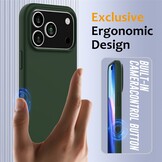 iPhone 18 Pro / iPhone 17 Pro Hoesje Flexibel siliconen Backcover met MagSafe ondersteuning - Groen