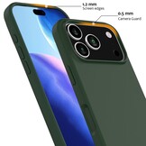iPhone 17 Pro Hoesje Flexibel siliconen Backcover met MagSafe ondersteuning - Groen