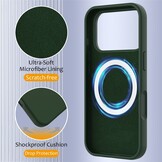 iPhone 18 Pro / iPhone 17 Pro Hoesje Flexibel siliconen Backcover met MagSafe ondersteuning - Groen