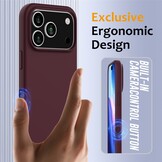 iPhone 17 Pro Hoesje Flexibel siliconen Backcover met MagSafe ondersteuning - Bordeaux Rood