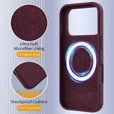 iPhone 17 Pro Hoesje Flexibel siliconen Backcover met MagSafe ondersteuning - Bordeaux Rood
