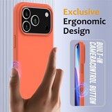 iPhone 18 Pro / iPhone 17 Pro Hoesje Flexibel siliconen Backcover met MagSafe ondersteuning - Oranje