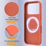 iPhone 18 Pro / iPhone 17 Pro Hoesje Flexibel siliconen Backcover met MagSafe ondersteuning - Oranje
