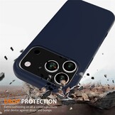 iPhone 17 Pro Hoesje Flexibel siliconen Backcover met MagSafe ondersteuning - Donkerblauw