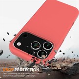iPhone 17 Pro Hoesje Flexibel siliconen Backcover met MagSafe ondersteuning - Roze