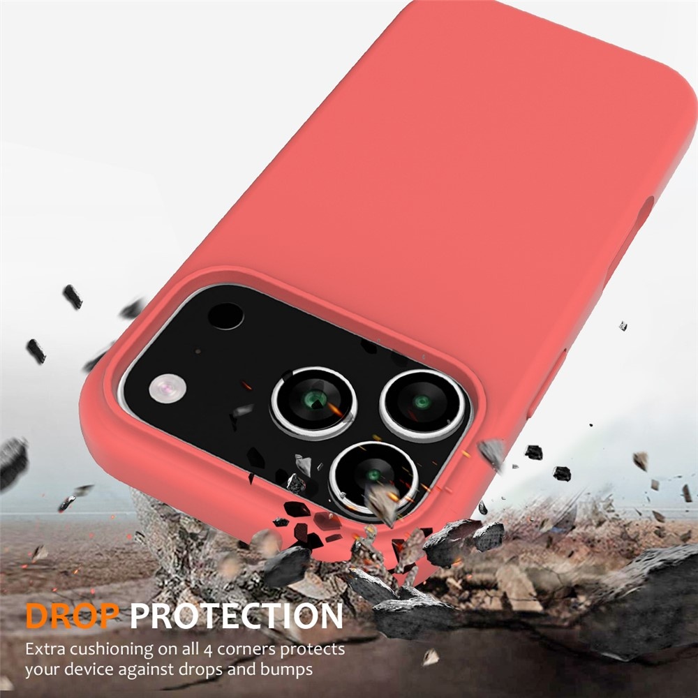 iPhone 18 Pro / iPhone 17 Pro Hoesje Flexibel siliconen Backcover met MagSafe ondersteuning - Roze