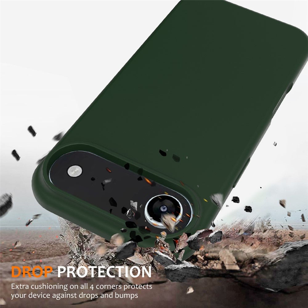 iPhone 17 Air Hoesje Flexibel siliconen Backcover met MagSafe ondersteuning - Groen
