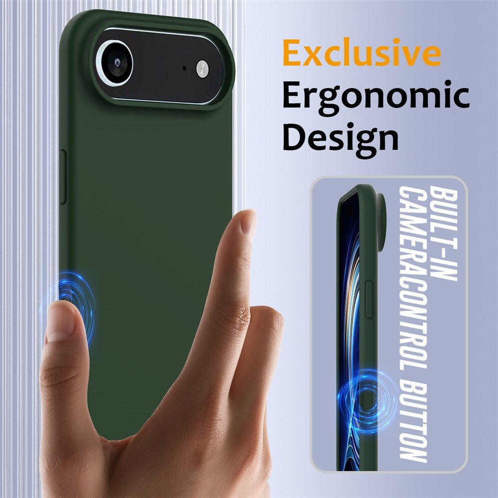 iPhone 17 Air Hoesje Flexibel siliconen Backcover met MagSafe ondersteuning - Groen