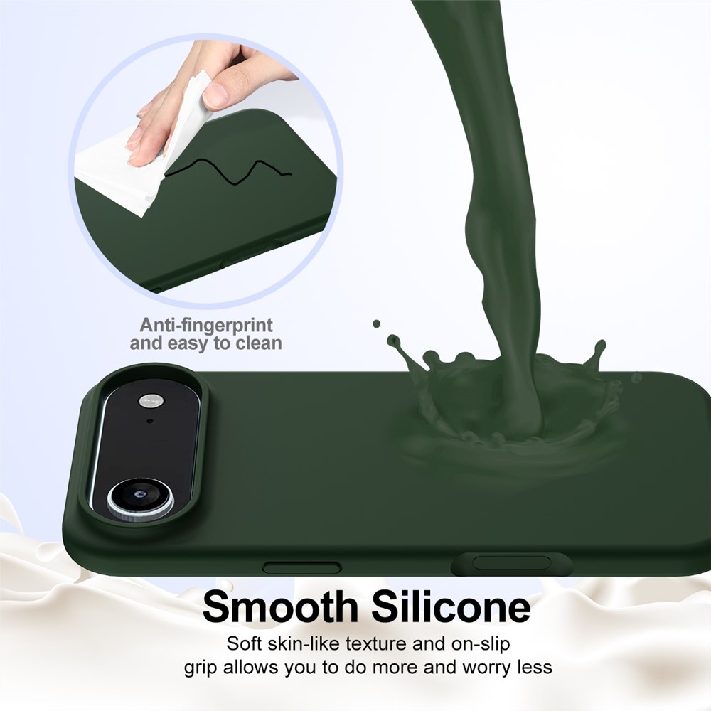 iPhone 17 Air Hoesje Flexibel siliconen Backcover met MagSafe ondersteuning - Groen