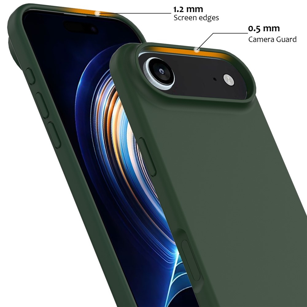 iPhone 17 Air Hoesje Flexibel siliconen Backcover met MagSafe ondersteuning - Groen