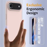 iPhone 17 Air Hoesje Flexibel siliconen Backcover met MagSafe ondersteuning - Lichtroze