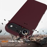 iPhone 17 Air Hoesje Flexibel siliconen Backcover met MagSafe ondersteuning - Bordeaux Rood