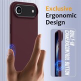iPhone 17 Air Hoesje Flexibel siliconen Backcover met MagSafe ondersteuning - Bordeaux Rood