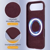 iPhone 17 Air Hoesje Flexibel siliconen Backcover met MagSafe ondersteuning - Bordeaux Rood