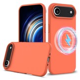 iPhone 17 Air Hoesje Flexibel siliconen Backcover met MagSafe ondersteuning - Oranje
