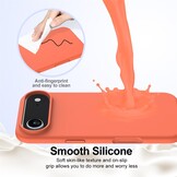 iPhone 17 Air Hoesje Flexibel siliconen Backcover met MagSafe ondersteuning - Oranje