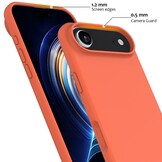iPhone 17 Air Hoesje Flexibel siliconen Backcover met MagSafe ondersteuning - Oranje