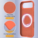 iPhone 17 Air Hoesje Flexibel siliconen Backcover met MagSafe ondersteuning - Oranje