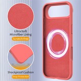 iPhone 17 Air Hoesje Flexibel siliconen Backcover met MagSafe ondersteuning - Roze