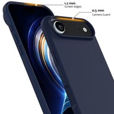 iPhone 17 Air Hoesje Flexibel siliconen Backcover met MagSafe ondersteuning - Donkerblauw