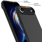 iPhone 17 Air Hoesje Flexibel siliconen Backcover met MagSafe ondersteuning - Zwart