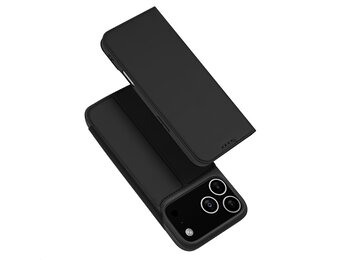 Dux Ducis iPhone 17 Pro hoesje - Slim bookcase - Zwart