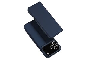 Dux Ducis iPhone 17 Pro hoesje - Slim bookcase - Blauw