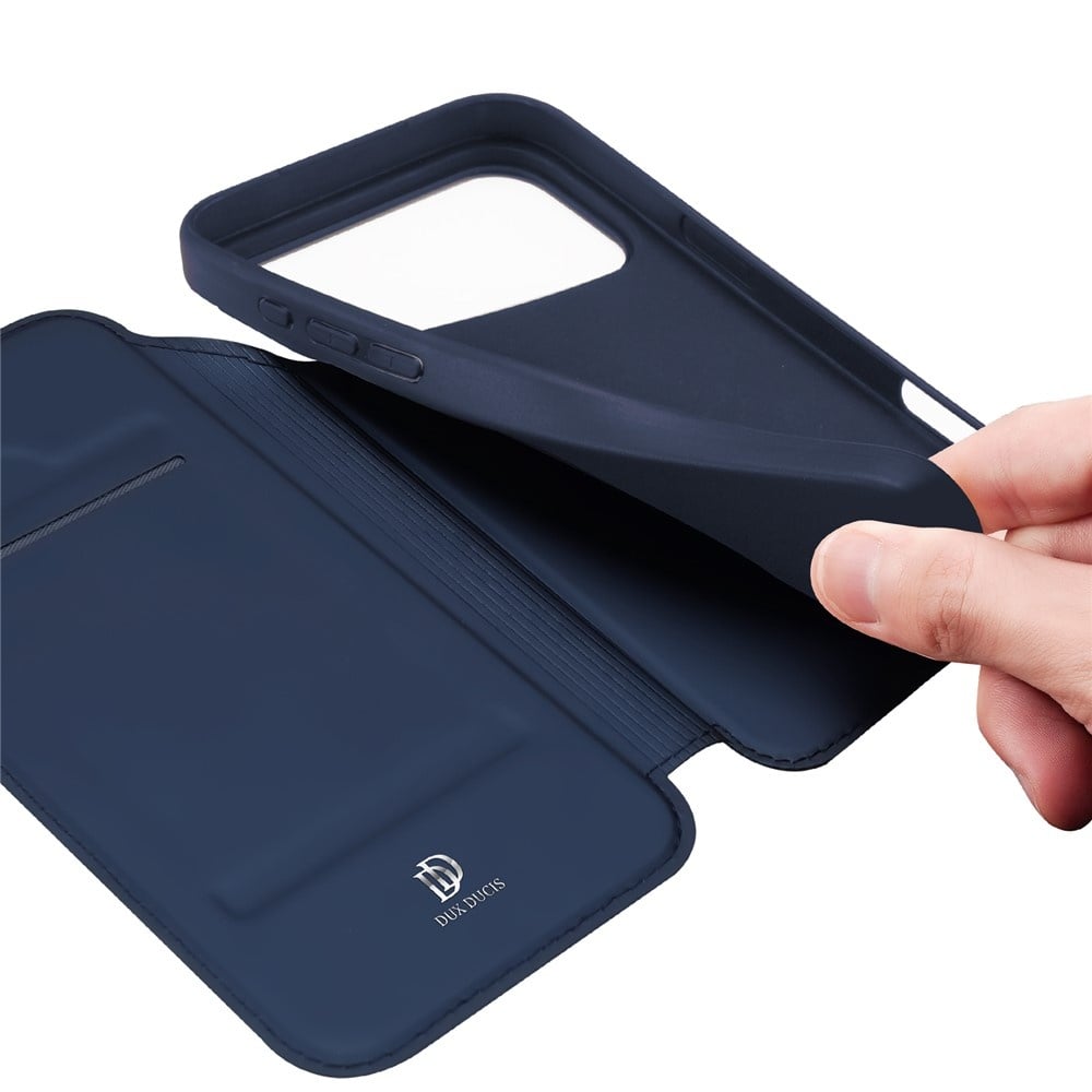 iPhone 17 Pro hoesje Slim Bookcase - Blauw