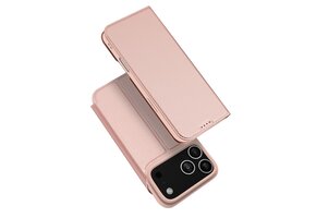 Dux Ducis iPhone 17 Pro Max hoesje - Slim bookcase - Rose Goud