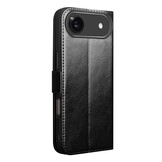 iPhone 17 Air leren bookcase hoesje - Zwart