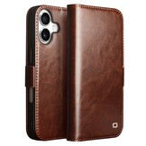 iPhone 17 leren bookcase hoesje - Bruin