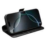 iPhone 17 Pro leren bookcase hoesje - Zwart